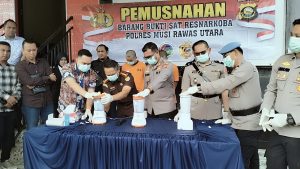 Polres Muratara Musnahkan Barang Bukti Narkoba, 10.000 Jiwa Terselamatkan