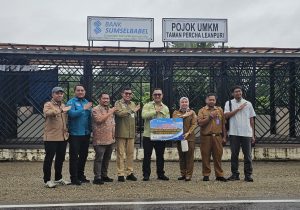 Bank Sumsel Babel Serahkan Bantuan CSR Pembangunan dan Renovasi Pojok UMKM di Taman Percha Leanpuri