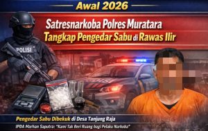 Edarkan Sabu, Pria di Rawas Ilir Diamankan Satresnarkoba Polres Muratara