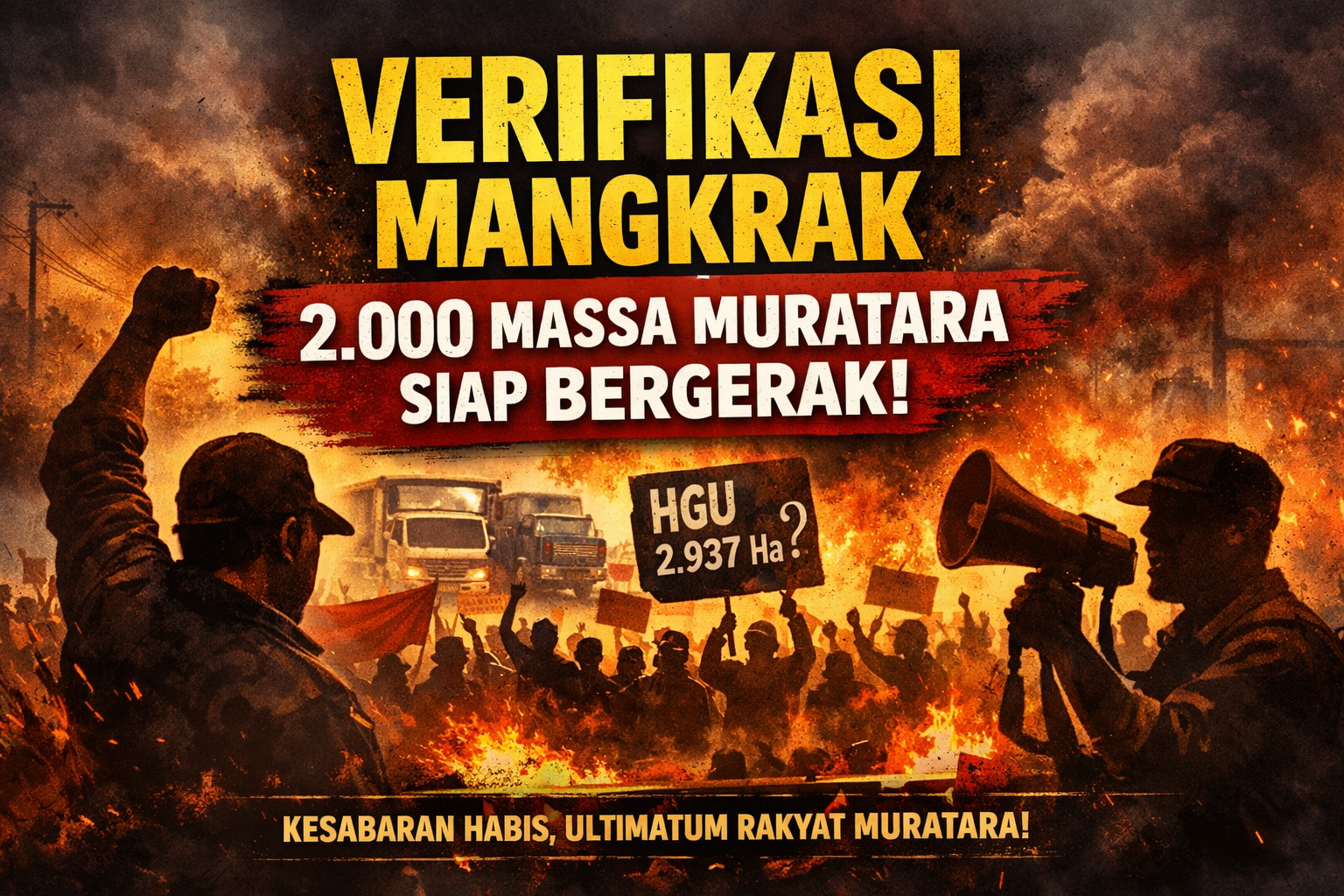 Akhir Januari 2026, Muratara di Ambang Ledakan: 2.000 Warga Siap Bergerak Jika Verifikasi Eks HGU 2.937 Hektare Terus Dikaburkan