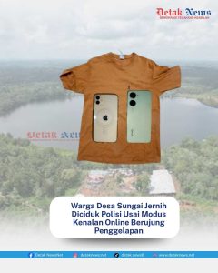 Warga Desa Sungai Jernih Diciduk Polisi Usai Modus Kenalan Online Berujung Penggelapan