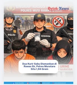 Dua Kurir Sabu Diamankan di Rawas Ilir, Polres Muratara Sita 1,94 Gram
