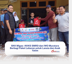 SKK Migas–KKKS SMRD dan IWO Muratara Berbagi Paket Lebaran untuk Lansia dan Anak Yatim