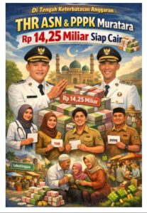 Di Tengah Keterbatasan Anggaran, THR ASN, PPPK, PPPK Paruh Waktu   Muratara Rp14,25 Miliar Sudah di Cair