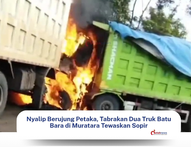 Nyalip Berujung Petaka, Tabrakan Dua Truk Batu Bara di Muratara Tewaskan Sopir